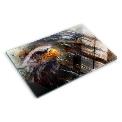 Glass cutting board Eagle in motion