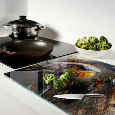 Glass cutting board Eagle in motion