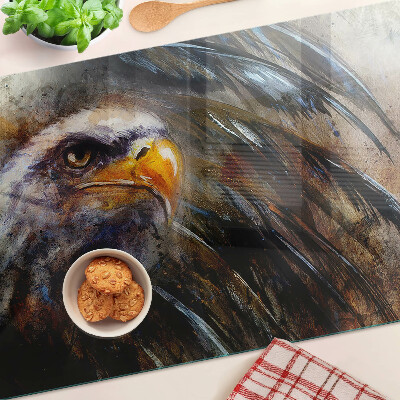 Glass cutting board Eagle in motion
