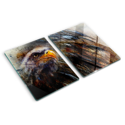 Glass cutting board Eagle in motion