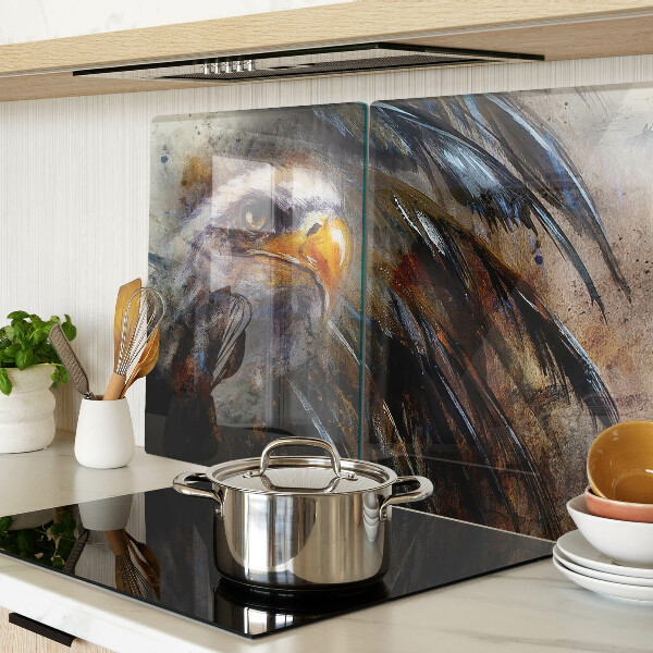 Glass cutting board Eagle in motion