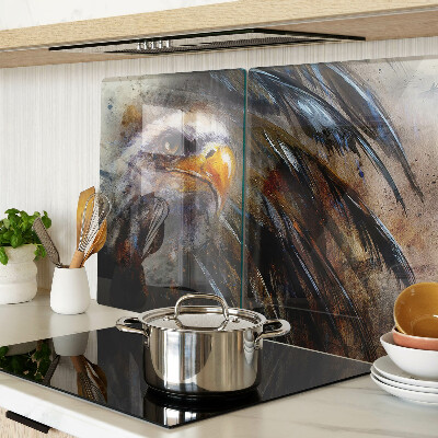 Glass cutting board Eagle in motion