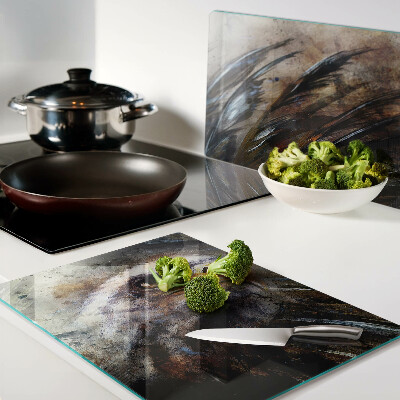 Glass cutting board Eagle in motion