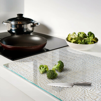 Glass kitchen board Crocodile skin pattern