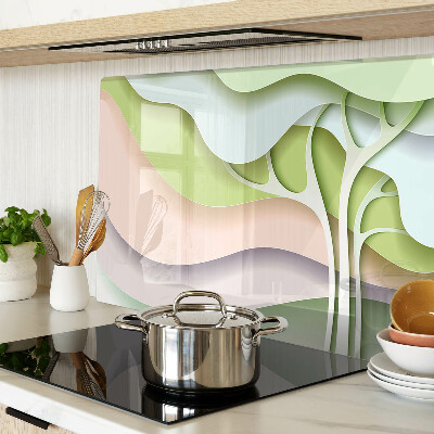Chopping board Abstract waves in pastel colors