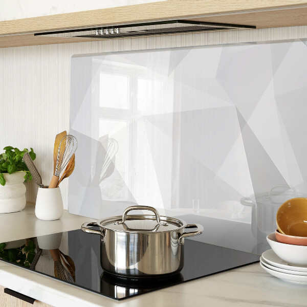 Chopping board glass Geometric shapes in shades of gray