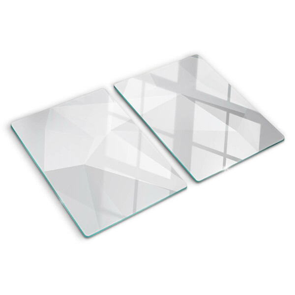 Chopping board glass Geometric shapes in shades of gray