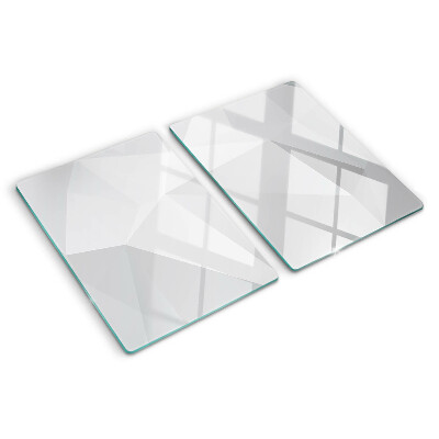 Chopping board glass Geometric shapes in shades of gray