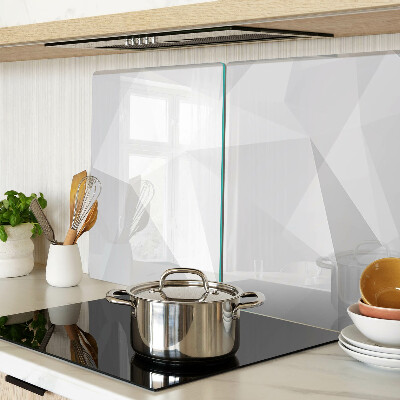 Chopping board glass Geometric shapes in shades of gray