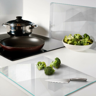 Chopping board glass Geometric shapes in shades of gray