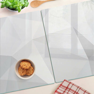 Chopping board glass Geometric shapes in shades of gray
