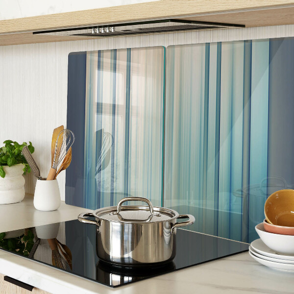 Glass cutting board Abstract lines in shades of blue