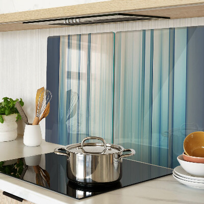 Glass cutting board Abstract lines in shades of blue