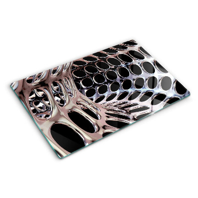 Glass kitchen board Abstract mesh structure