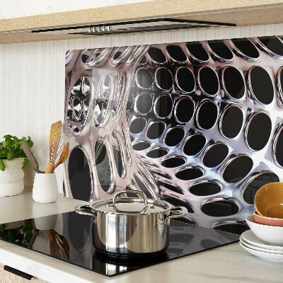 Glass kitchen board Abstract mesh structure