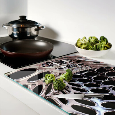 Glass kitchen board Abstract mesh structure