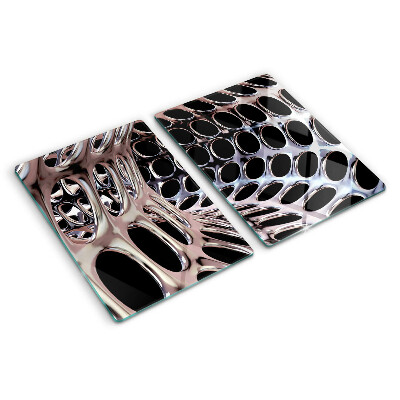 Glass kitchen board Abstract mesh structure