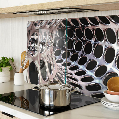 Glass kitchen board Abstract mesh structure