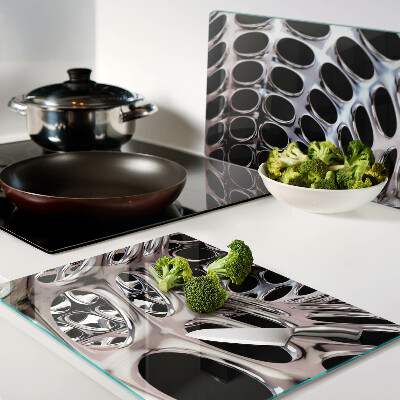 Glass kitchen board Abstract mesh structure