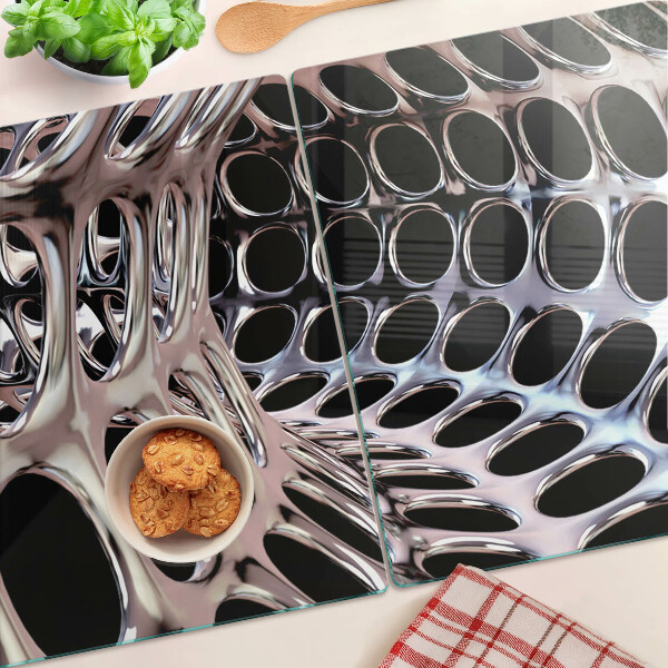 Glass kitchen board Abstract mesh structure