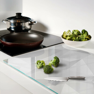 Glass chopping board Geometry in shades of gray