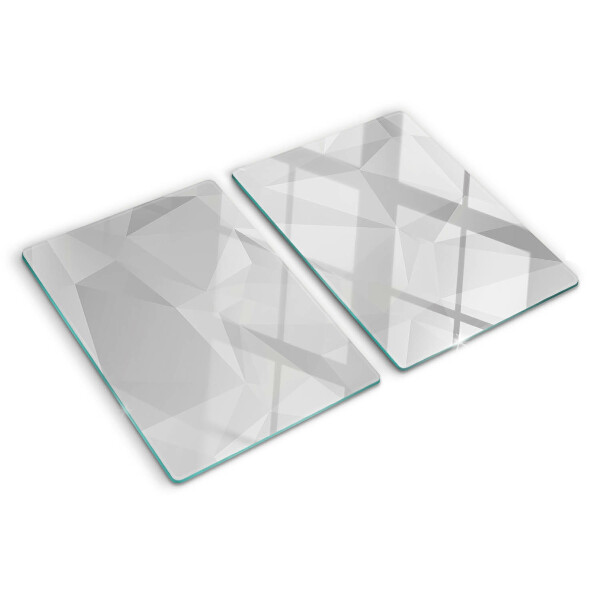 Glass chopping board Geometry in shades of gray