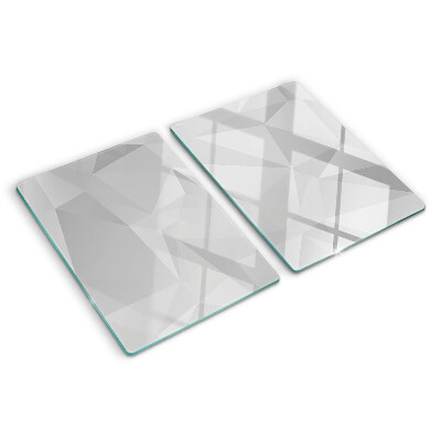 Glass chopping board Geometry in shades of gray