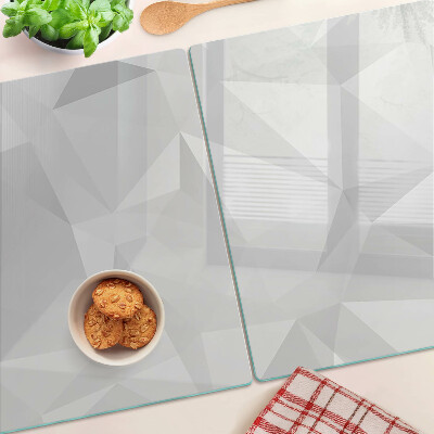 Glass chopping board Geometry in shades of gray