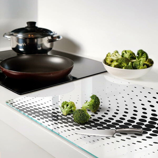 Glass kitchen board Polka dot motif