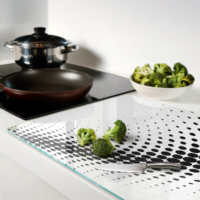 Glass kitchen board Polka dot motif