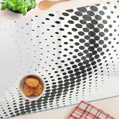 Glass kitchen board Polka dot motif