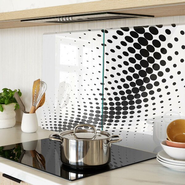 Glass kitchen board Polka dot motif