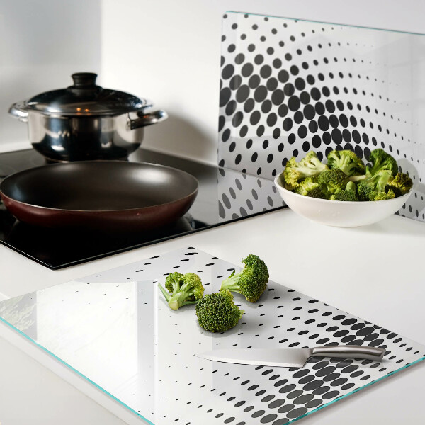 Glass kitchen board Polka dot motif