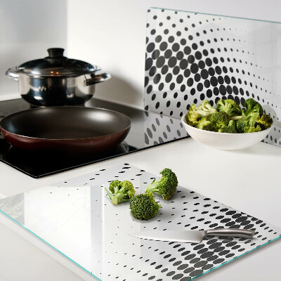 Glass kitchen board Polka dot motif