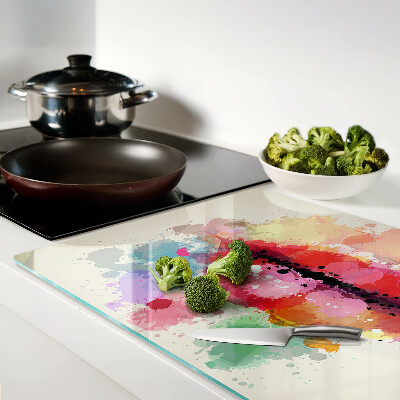 Chopping board Lips in colorful spots