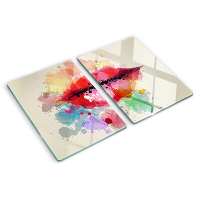 Chopping board Lips in colorful spots
