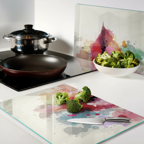 Chopping board Lips in colorful spots