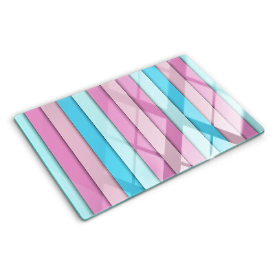 Chopping board glass Geometry in pastel colors