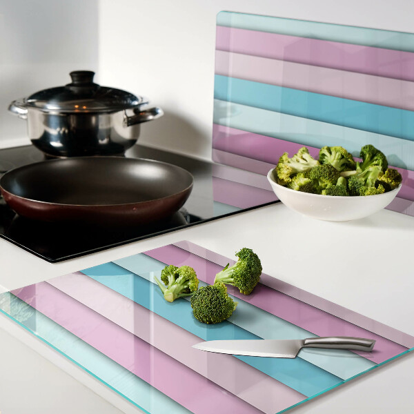 Chopping board glass Geometry in pastel colors