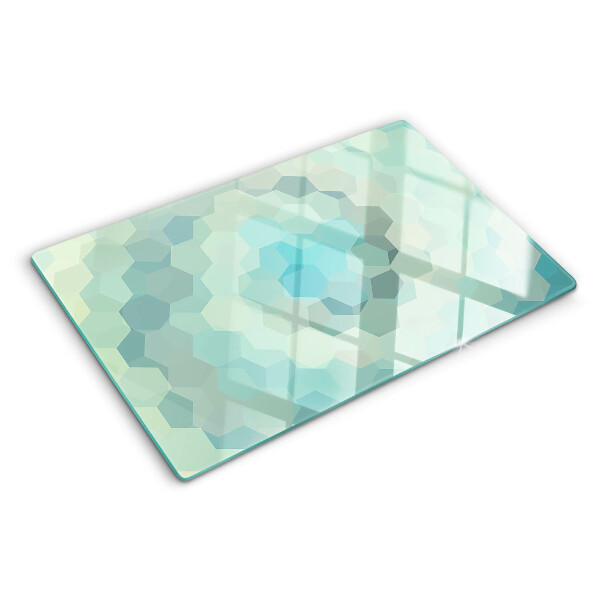 Cutting board Geometric shapes in shades of blue
