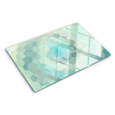 Cutting board Geometric shapes in shades of blue