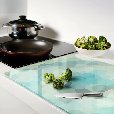 Cutting board Geometric shapes in shades of blue
