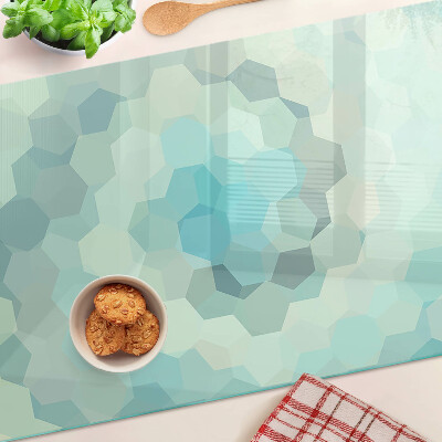 Cutting board Geometric shapes in shades of blue