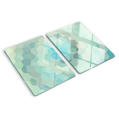 Cutting board Geometric shapes in shades of blue