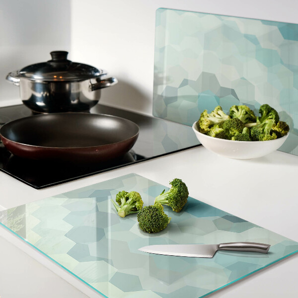 Cutting board Geometric shapes in shades of blue