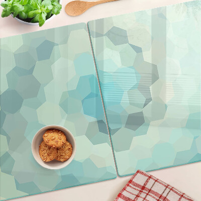 Cutting board Geometric shapes in shades of blue
