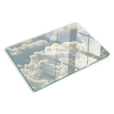 Glass chopping board Clouds in the sky