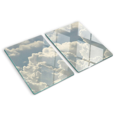 Glass chopping board Clouds in the sky