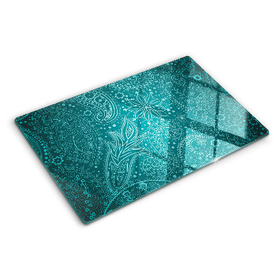 Glass kitchen board Paisley pattern