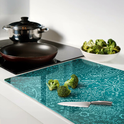 Glass kitchen board Paisley pattern